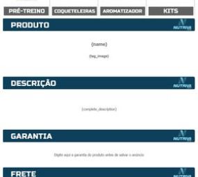 Template mercado livre